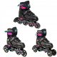 Rolerji za otroke in mladostnike, prilagodljivi in vsestranski Croxer Optima Mint/Pink 31-34 ABEC7 gume