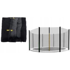 Mreža za trampolin 400cm z 8 stebrički - Črna