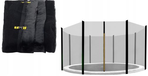 Mreža za trampolin 400cm z 8 stebrički - Črna