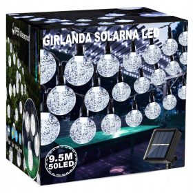   GIRLANDA SOLARNIH SVETILK ZA VRT TERASE BALKON ZUNANJE 50LED 9,5M