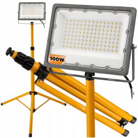   Halogenski reflektor z LED žarnico 100W IP65 PREMIUM + gradbeno stojalo