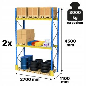   Kovinski regal za skladišče Jungheinrich MPB 4,5 m 3000 kg 18 palet
