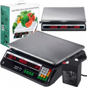 Trgovinska elektronska tehtnica VASERO 40 kg x 1 g