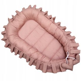   KOKON ZA DOJENČKE - Gnezdo za dojenčke EDISA s čipko, bombaž 90x50 + vzmetnica