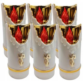 ELEKTRIČNI VLOŽEK ZA ZNICZE, BELA SVEČA Z BATERIJAMI