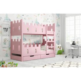   Posteljna trdnjava ZAMEK za otroke, brezplačne vzmetnice 160x75 cm