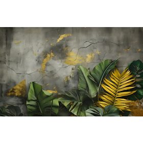   STENSKO OZADJE TROPSKA PALMA LISTI DŽUNGLA ROŽE GRAFIKA # VZORCI