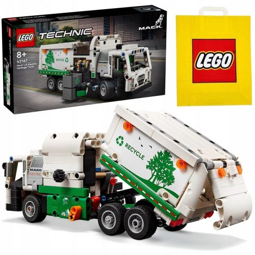 LEGO Technic Mack LR 42167 Električni Smetarski Tovornjak + Darilna Vrečka