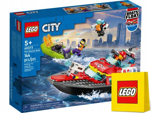 LEGO City Gasilski čoln + LEGO VP papirnata vrečka srednje velikosti 41 cm x 34 cm x 11 cm Darilna vrečka