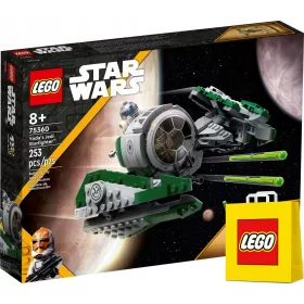   LEGO STAR WARS 75360 Yoda's Jedi Starfighter + VP LEGO papirnata vrečka srednje velikosti 41cmx34cmx11cm DARILNA VREČKA