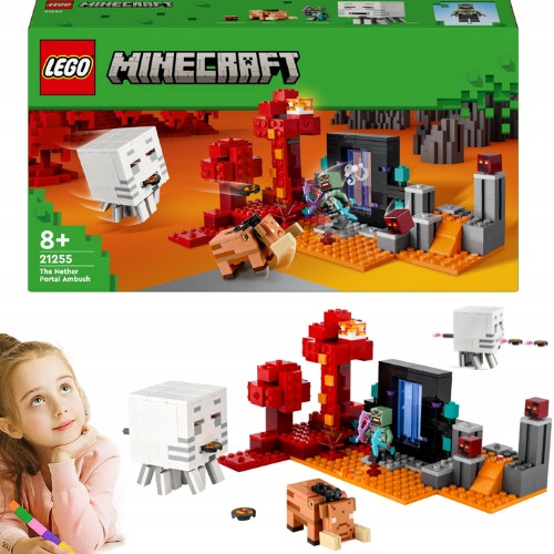 LEGO Minecraft Ekspedicija v Nether portalu + rojstnodnevne voščilnice