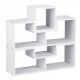 Elegantni regal ModernHome za knjige, bele poličke, 63 x 24 x 80 cm, mat bela