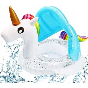   PLAVALNI OBROČ ZA DOJENČKE S SENČNIKOM, NAPIHLJIV PONTOON ZA OTROKE S SEDEŽEM