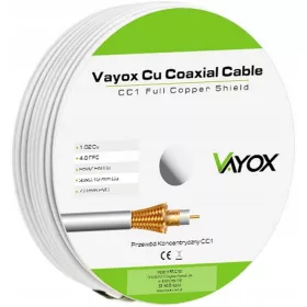    KOAKSIALNI KABEL ANTENSKI KABEL ZA SAT TV DVB-T2 BAKER CU 4K VAYOX 15M