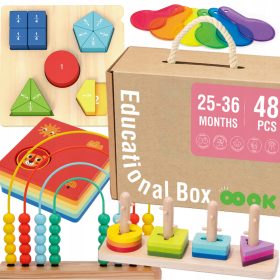 Tooky Toy Montessori Učna Škatla XXL 6v1 25-36 Mesecev