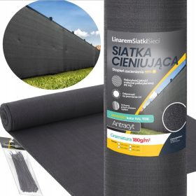   Mreža za senčenje Linarem SiatkiSieci 95% 1,8 m x 25 m antracitna