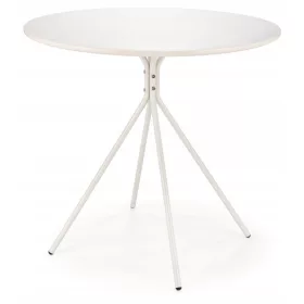   Okrogla miza za dnevno sobo, jedilnico, kuhinjo, mala Fondi, 80 cm, bela