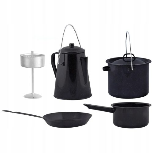  Pribor za kampiranje Esschert Design, 4 kosi, črn, FF215
