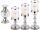 Lustna svetilka Glamour Lantern Chrome Crystal set 1-2-3