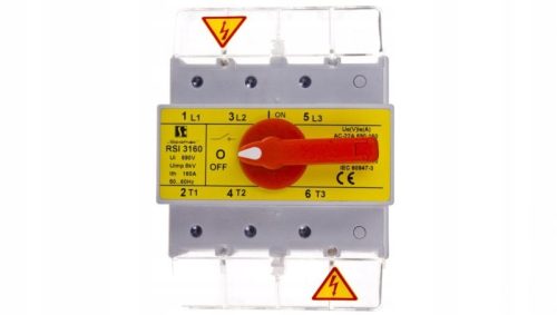 Elektro izolacijski stikalo 160 A s 3 poli in ročico RSI-3160W03