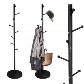 Stojalo za oblačila iz kovine, črn kontrast