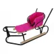 Mehka vzmetnica za sanke s tremi pritrdilnimi elementi, roza