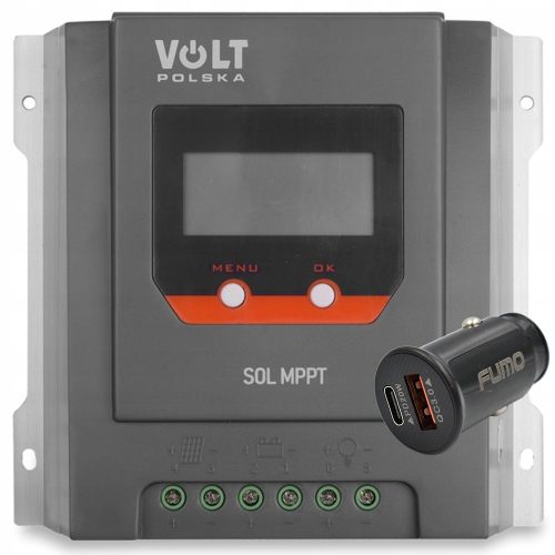  Volt Polska SOL MPPT 20 A solarni krmilnik + FUMO 3000 mA USB avtopolnilec