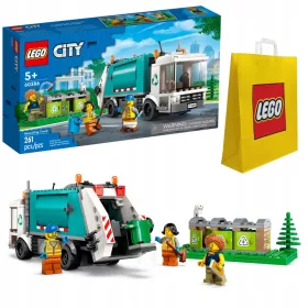   LEGO City 60386 Tovornjak za recikliranje + LEGO 6315792 VP PAPIRNA VREČKA SREDNJA M 34X41X10 TE