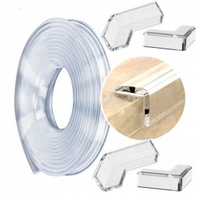   4× kotna prevleka zaščita robov + prozorni trak za vogalne robove pohištva 3m