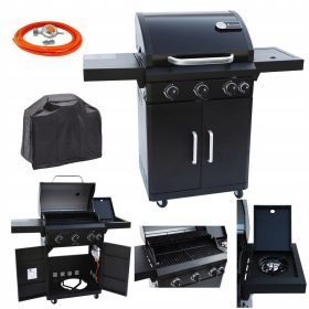    NEMČIJA LANDMANN PLINSKI ŽAR 3.1 + POKROV IZ LITOŽELEZNE MREŽE CILINDARNA OMARA