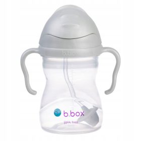   B.Box Set Otroški Bidon s Slamico Doidy Cup 240 ml siva BPA Free