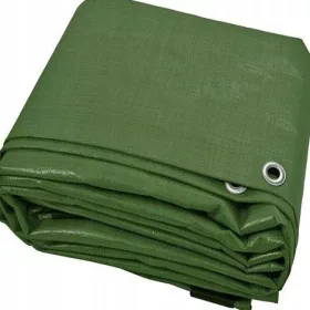   Zelena Ponjava 5x5m - Super Močna in Ultra Debelo Zaščitna Ponjava 90g/m2