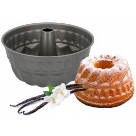 DUŽA FORMA ZA PEKOČO BABAJO S TULEČO, 23x11 cm, siva