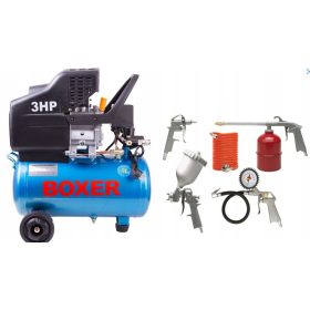   Oljni kompresor COMMANDO BX-BX 24L 8 bar + Komplet za barvanje XXXL
