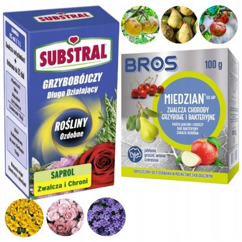 Saprol 25ml Bakrov Fungicid za Okrasne Rastline + Miedzian 50 WP 100g