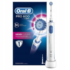 Električna zobna ščetka Oral-B PRO 600 3D WHITE BRAUN