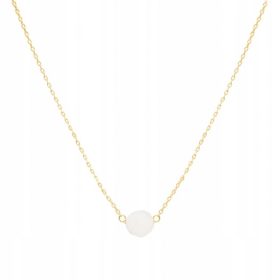  Pozlačena srebrna ogrlica iz mesečevega kamna