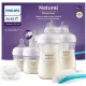 PHILIPS Komplet stekleničk Avent Natural SCD838/11 + platnena plenica Babymam, bela