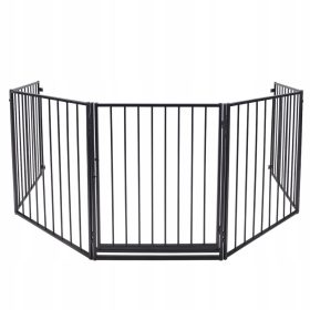  Črna vijačna pregrada za kamin