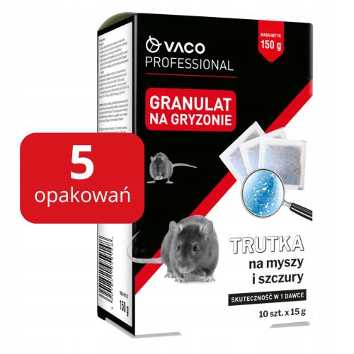 VACO PROFESSIONAL Strup za miši in podgane v granulah (škatla) - 150 g