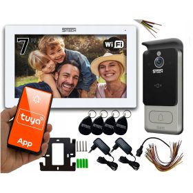   5TECH Wi-Fi video domofon Verus One 84228C z bralnikom ključev Tuya 2024 + 2 dodatna izdelka