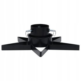   Stojak za božično drevo zvezda, črna, kovinska, 47x47x13,5 cm