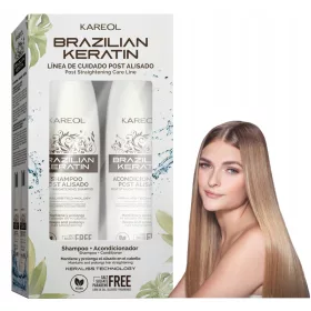    Set šampon + balzam po keratinskem ravnanju las brez SLS 2x300 ml