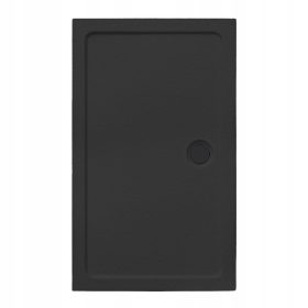 Brodiček za tuširanje Hydrosan Slim Silk Black 130x90 cm