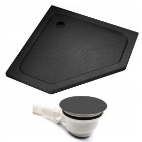 Brodzik prysznicowy Hydrosan RAVE czarny 80x80 cm