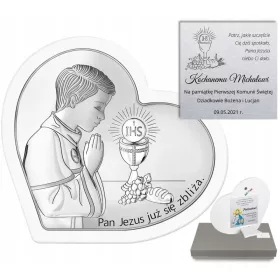  Srebrna slika Beltrami prvo sveto obhajilo 13,8x12 cm