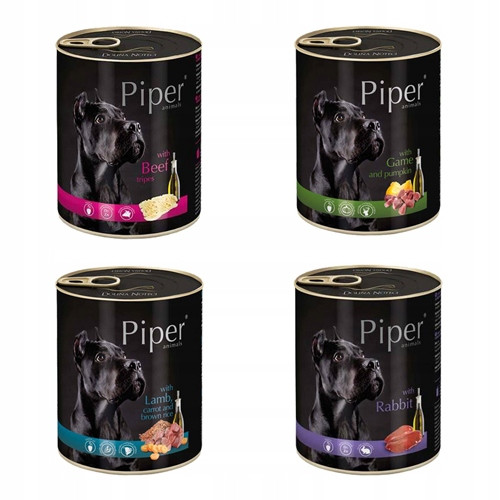 Piper Animals Mokra Hrana, Mešanica Okusov, 12x800g Pločevinka, 9,6 kg