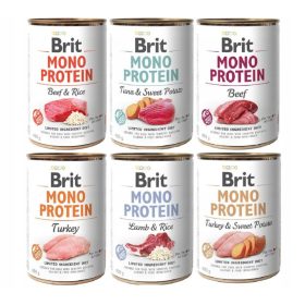 Brit Mono Beljakovinska Mešanica Okusov za Pse 6x400g