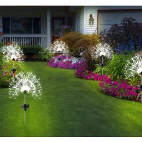  Solarna vrtna svetilka, 2 kosa, ognjemet, 120 LED