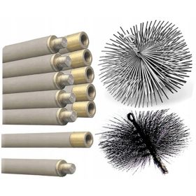 istilni komplet za dimnik od spodaj 12m s ščetkami 200mm